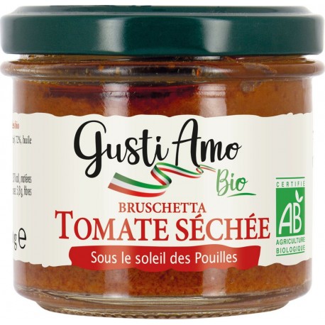 GUSTI AMO BIO Bruschetta Tartinable Tomates Séchées 100g