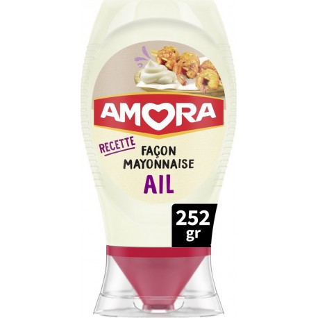 AMORA Sauce à l'ail façon mayonnaise 252g