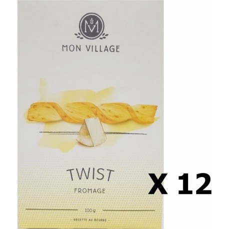 NC Lot 12x Twist Apéritifs Fromage Mon Village Boîte 100g les 12 boîtes de 0.1Kg