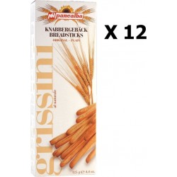 NC Lot 12x Grissini Nature Panealba Étui 125g les 12 unités de 0.12Kg