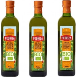 NC Lot 3x Huile D'olive Extra Vierge Bio Espagne La Pedriza 75cl les 3 unités