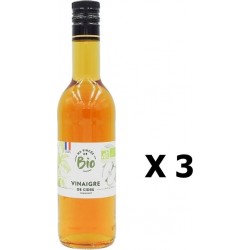 Lot 3x Vinaigre De Cidre Bio France Ma Pincée Bio Bouteille 500ml les 3 bouteilles de 0.5L