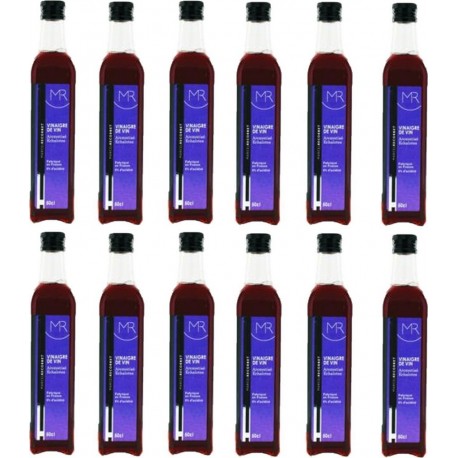 NC Lot 12x Vinaigre De Vin Rouge Échalote Marcel Recorbet Bouteille 500ml les 12 bouteilles