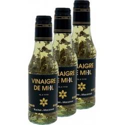 NC Vinaigre De Miel Ail Et Thym Le Rucher De Macameli les 3 bouteilles de 0.25L