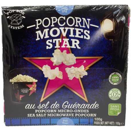 NC Pop Corn Sel De Guérande Micro-ondes Movies Star Boîte 100g 0.1Kg