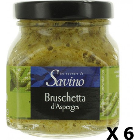 NC Lot 6x Bruschetta D'asperges Vertes Les Saveurs De Savino Pot 140g les 6 unités de 0.14Kg