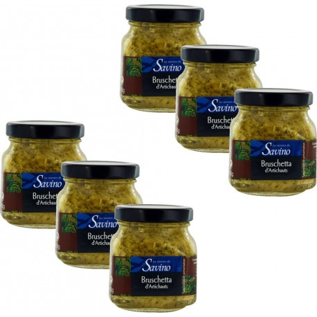 NC Lot 6x Bruschetta D'artichauts Les Saveurs De Savino Pot 140g les 6 unités de 0.14Kg