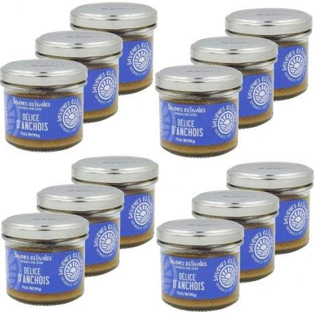 Délice D'anchois Saveurs Estivales Pot 90 G les 12 unités de 0.09Kg