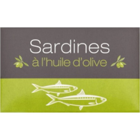 NC Sardines À L'huile Olive Maroc Conserve 125g l'unité de 0.12Kg