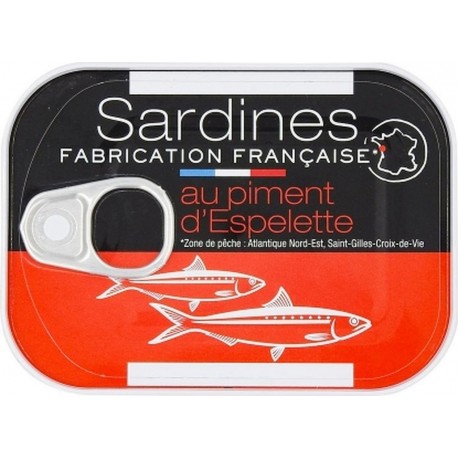 NC Sardines Au Piment D'espelette Agidra l'unité de 0.12Kg