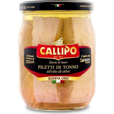 NC Filets De Thon Callipo À L'huile D'olive Riserva Oro 550 Gr