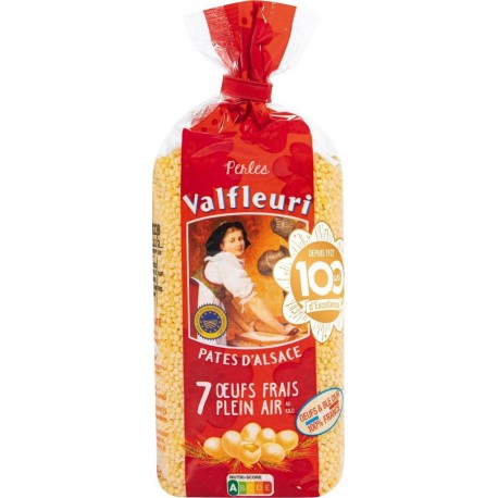 Valfleuri Pâtes Gamme Fines Et Savoureuses perle l'unité de 0.4Kg