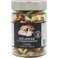 Mélange De 3 Champignons Séchés France Agidra l'unité de 0.03Kg