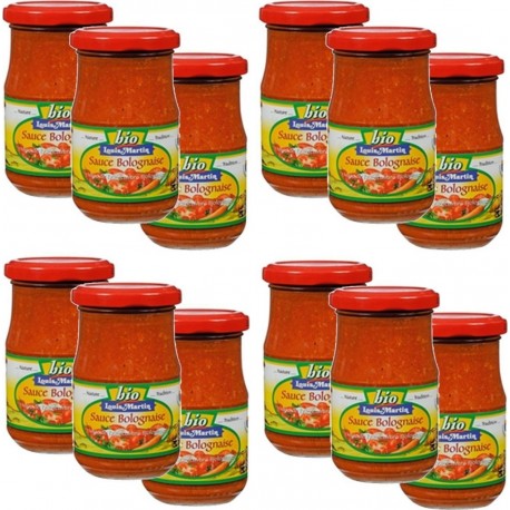 NC Lot 12x Sauce Bolognaise Bio Louis Martin Pot 190g les 12 unités de 0.19Kg