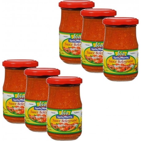 NC Lot 6x Sauce Bolognaise Bio Louis Martin Pot 190g les 6 unités de 0.19Kg