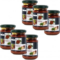 NC Lot 6x Pesto Rosso Antico Casale Pot 130g les 6 unités de 0.13Kg