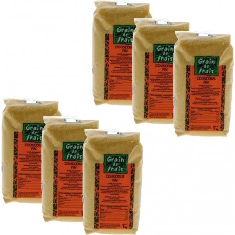 NC Lot 6x Couscous Fin Grain De Frais Paquet 1Kg les 6 unités de 1.0Kg