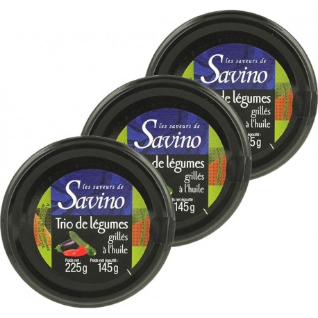 NC Trio De Légumes Grillés À L'huile Les Saveurs De Savino les 3 unités de 0.23Kg