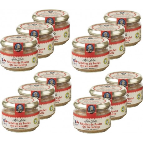 NC Rillettes De Poulet Rôti En Cocotte Mère Lalie les 12 unités de 0.17Kg