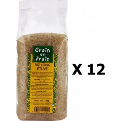 NC Lot 12x Riz Long Étuvé Grain De Frais Paquet 1Kg les 12 unités de 1.0Kg