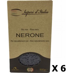 NC Lot 6x Riz Noir Nerone Italie Boîte 500g les 6 boîtes de 0.5Kg