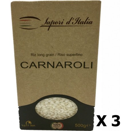 NC Lot 3x Riz Long Carnaroli Italie Sapori D'italia Boîte 500g les 3 boîtes de 0.5Kg