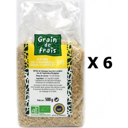 NC Lot 6x Riz De Camargue Igp Demi Complet Bio Grain De Frais Paquet 500g les 6 unités de 0.5Kg