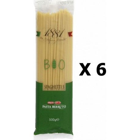 NC Lot 6x Pâtes Italiennes Spaghetti N°5 Bio 1881 Pasta Berruto Paquet 500g les 6 unités de 0.5Kg