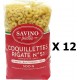 NC Lot 12x Pâtes Coquillettes Rigate N°51 Savino Pasta Paquet 500g les 12 unités de 0.5Kg