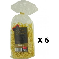 Lot 6x Pâtes Aux Oeufs Spaetzle Igp France La Belle Alsacienne Paquet 250g les 6 unités de 0.25Kg