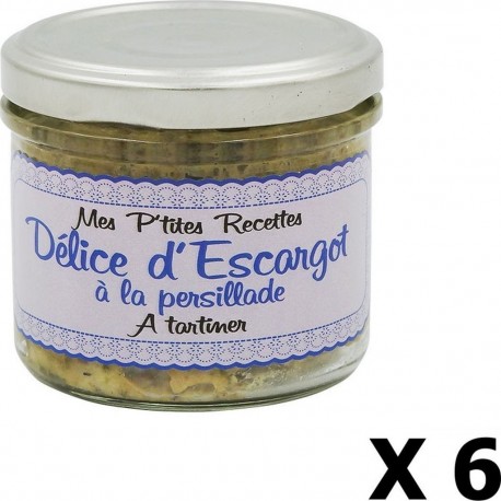 Lot 6x Délice D'ecargot À La Persillade France Mes P'tites Recettes Pot 100g les 6 unités de 0.1Kg