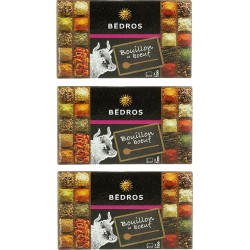 NC Lot 3x Bouillon De Boeuf Bedros 8 Cubes Paquet 80g les 3 unités de 0.08Kg