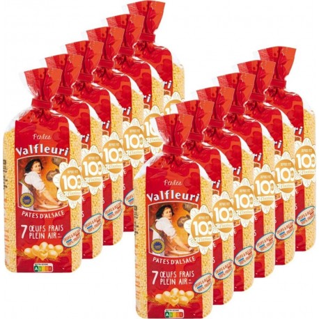 Valfleuri Pâtes Gamme Fines Et Savoureuses perle les 12 unités de 0.4Kg