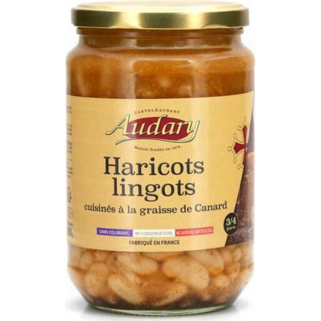 Canard Haricots Lingots Cuisinés À La Graisse De Bocal 660g