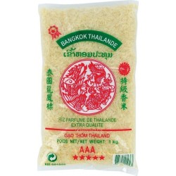 NC Riz Thai Parfumé Qualité Premium Gao Thom 1Kg/sachet les 4 sacs de 4000g