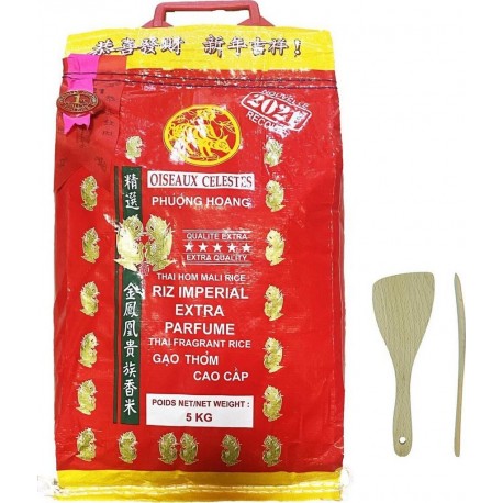 NC Riz Thai Impérial Extra Parfumé 2023 Qualité Premium 5Kg/sac 20Kg (4x5Kg) les 4 sacs de 100000g