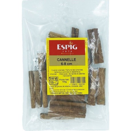 NC Cannelle Entière En Bâton 6-8cm 100g Marque 2 Sachets les 2 sacs de 0g