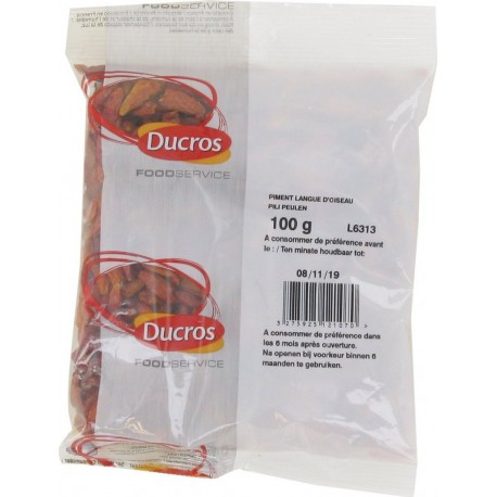 NC Piment Langue D'oiseau Entier 100g Fort Et Parfumé Marque 2 Sachets les 2 sacs de 0g