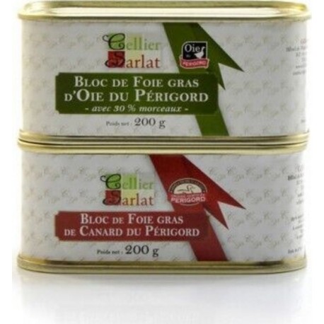 Canard Lot De 2 Blocs De Foie Gras De Et Oie, 2x200g