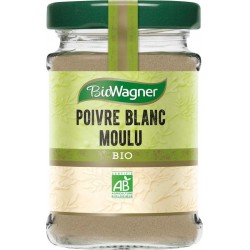 Poivre Blanc Moulu Bio Flacon l'unité de 50g