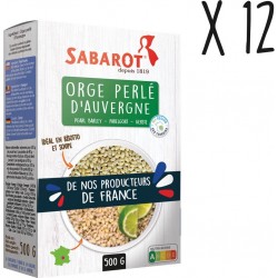 Sabarot Lot X12 Orge Perlé D'auvergne Étui 500g les 12 paquets de 500g