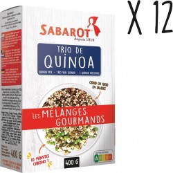 Sabarot Lot X12 Trio De Quinoa Étui 400g les 12 paquets de 400g