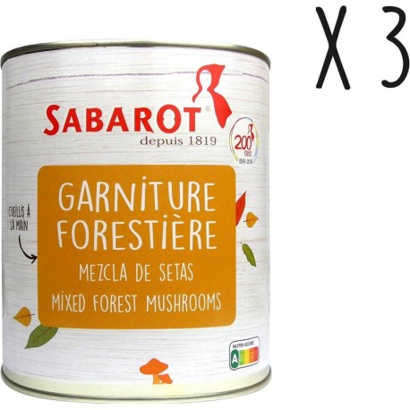 Sabarot Lot X3 Garniture Forestière Conserve 455g les 3 boîtes de 455g