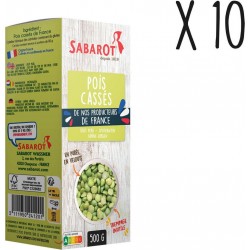 Sabarot Lot 10 X Pois Cassés De France Étui 500g les 10 paquets de 500g