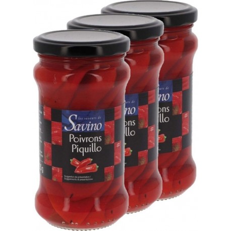 NC Lot 3x Poivrons Piquillo Les Saveurs De Savino Pot 225g