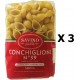 Lot 3x Pâtes Conchiglioni N°39 Savino Pasta Paquet 500g les 3 unités de 0.5Kg