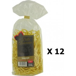 Lot 12x Pâtes Aux Oeufs Spaetzle Igp France La Belle Alsacienne Paquet 250g les 12 unités de 0.25Kg