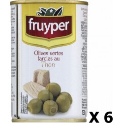 NC Lot 6x Olives Farcies Au Thon Fruyper Boite 130g les 6 boîtes de 0.13Kg