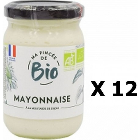 Lot 12x Mayonnaise Bio Ma Pincée De Bio Pot 185g les 12 unités de 0.19Kg