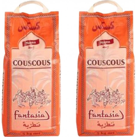 NC Lot 2x Couscous Moyen Fantasia Sac 5Kg les 2 unités de 5.0Kg